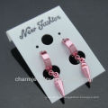 Pendientes de acero inoxidable piercing pernos prisioneros de acero inoxidable rosa pendiente HE-088-3